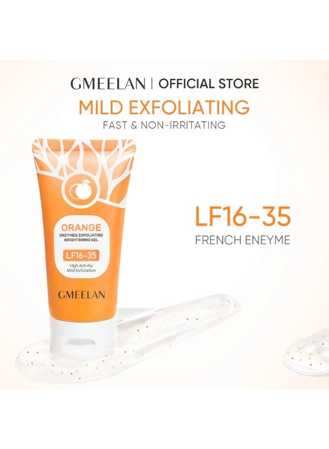 GMEELAN Skincare Set Orange Face Scrub Exfoliating Brightening Gel Peeling Gluta Whitening Lazy Cream Moisturiser Repair (Exfoliat 3pcs) - Image 2